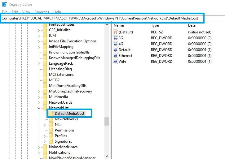 Windows modules installer worker regedit defaultmediacost