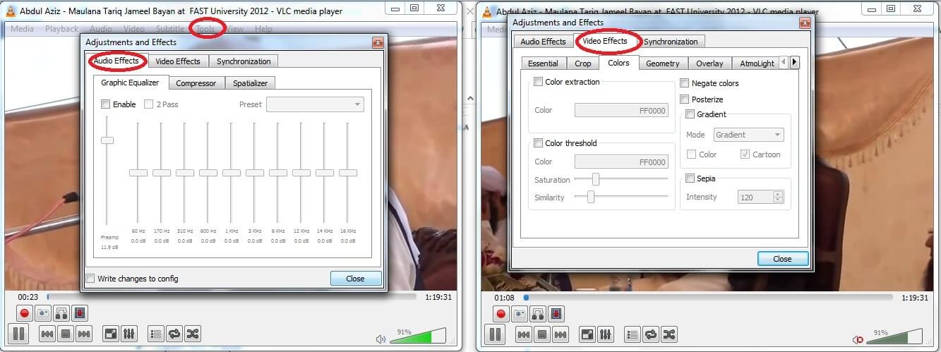 VLC Player Tips Effects for Audio & Video in VLC Player