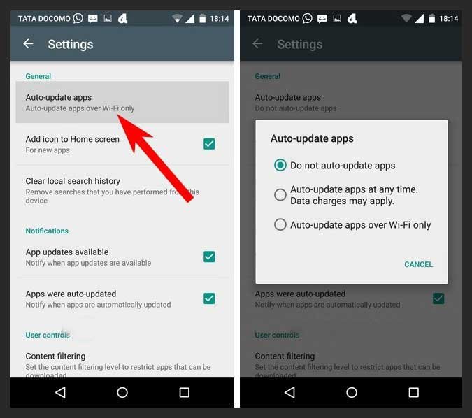 android phone tricks Disable automatic App Updates
