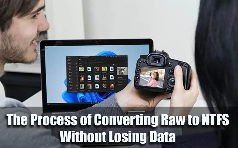 converting raw to ntfs without losing data