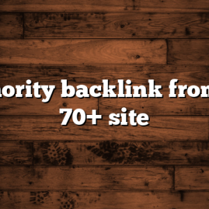 Authority backlink from DA 70+ site