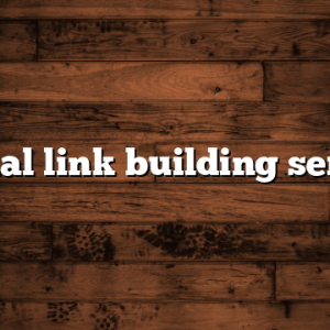 Manual link building services
